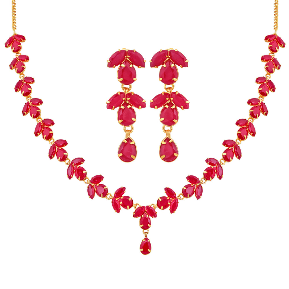Elegant Designer Crystal Necklace set