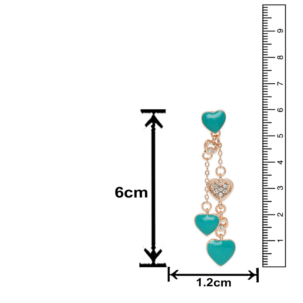 Green Heart Crystal Layered Necklaceset