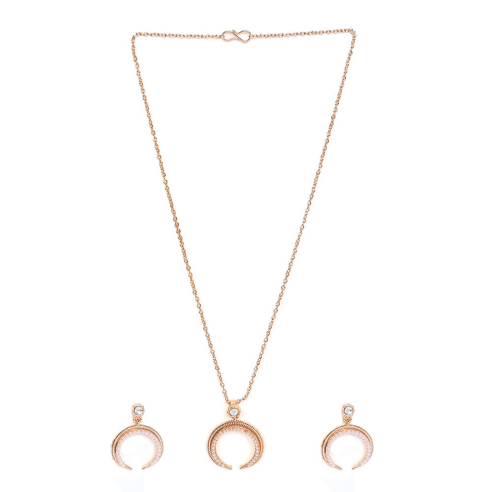 Dual Side Spikes Pendant Set