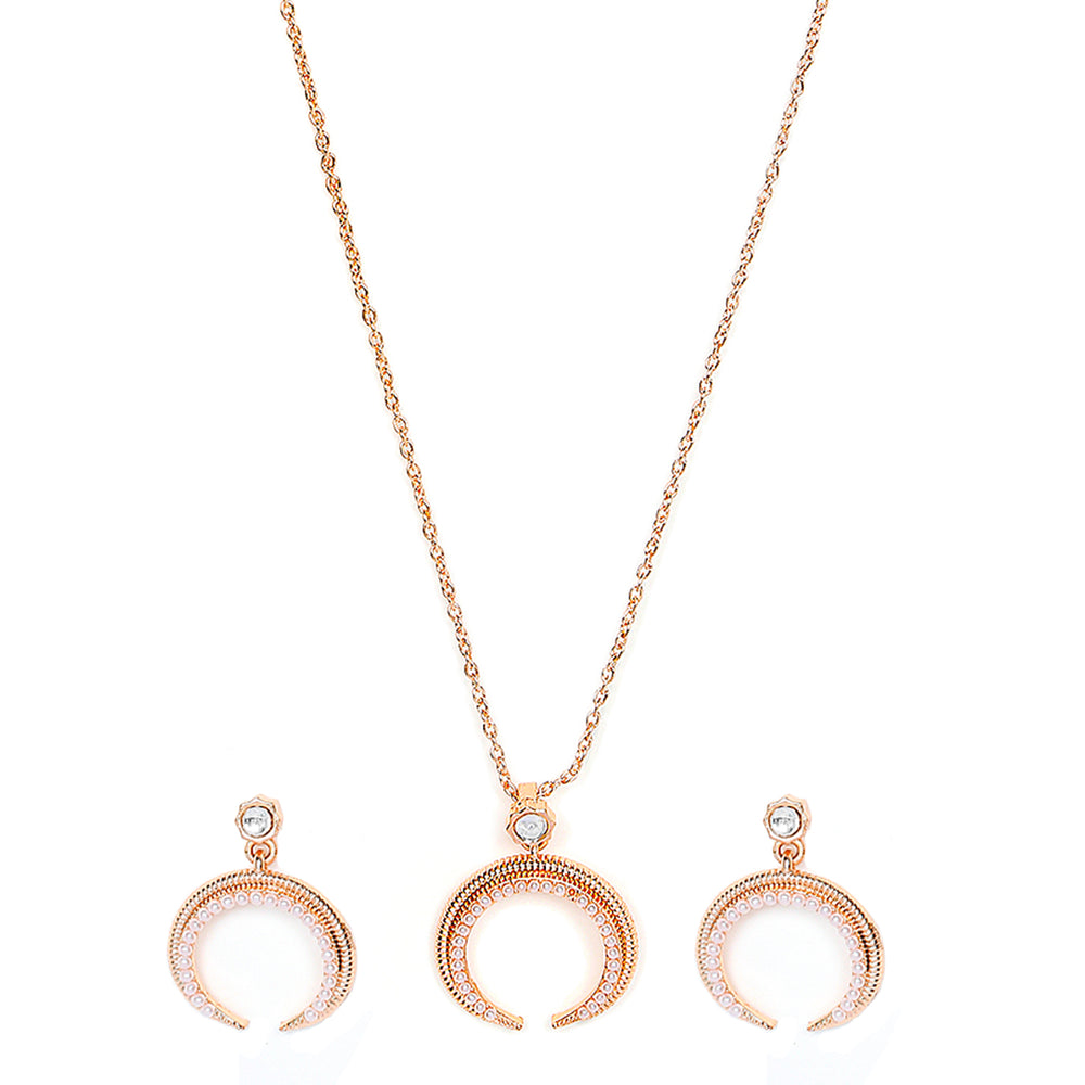Dual Side Spikes Pendant Set