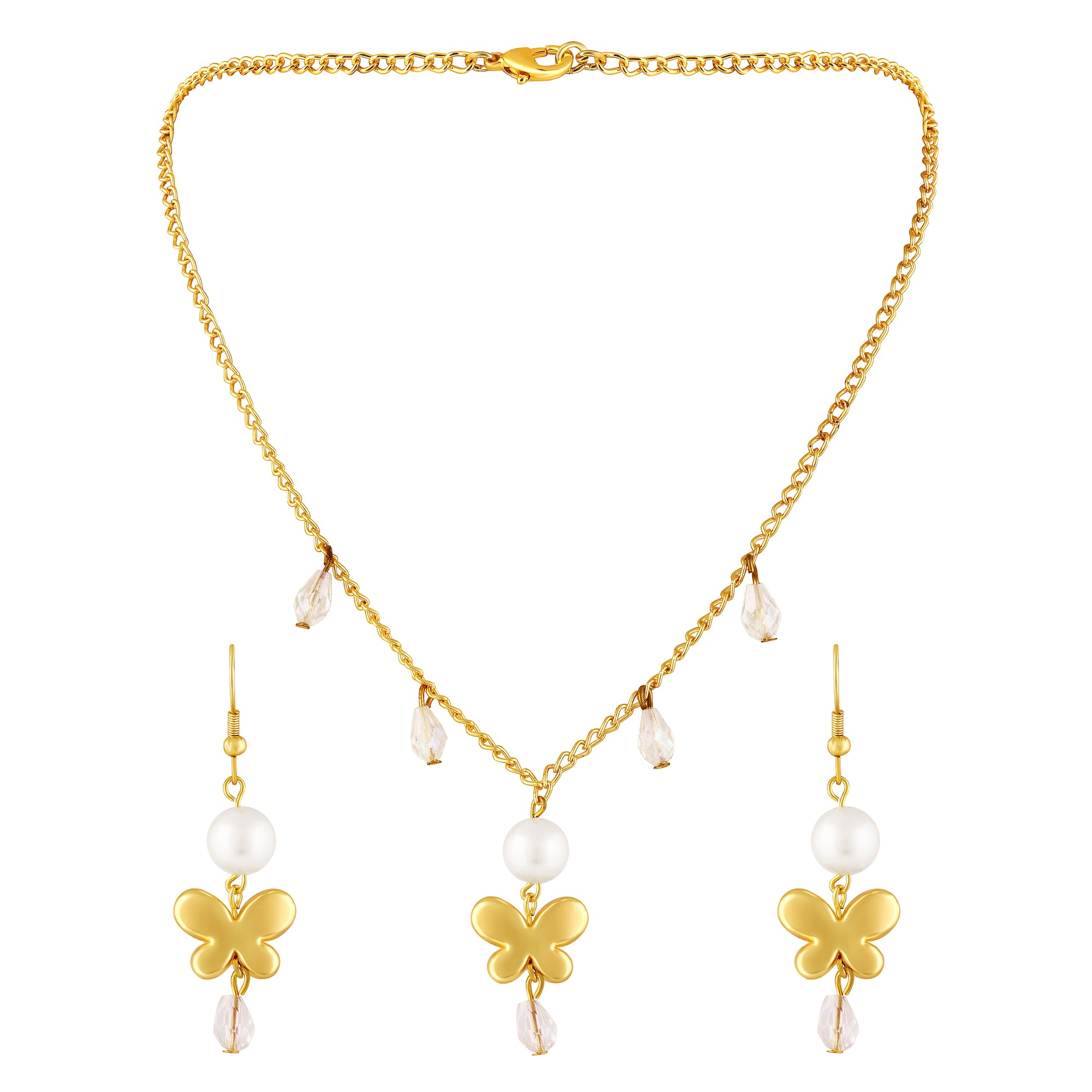 Flying Butterfly-Shaped Necklace Set