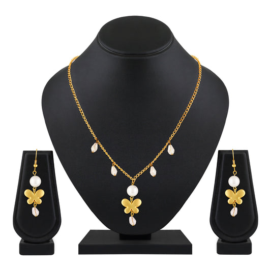 Flying Butterfly-Shaped Necklace Set