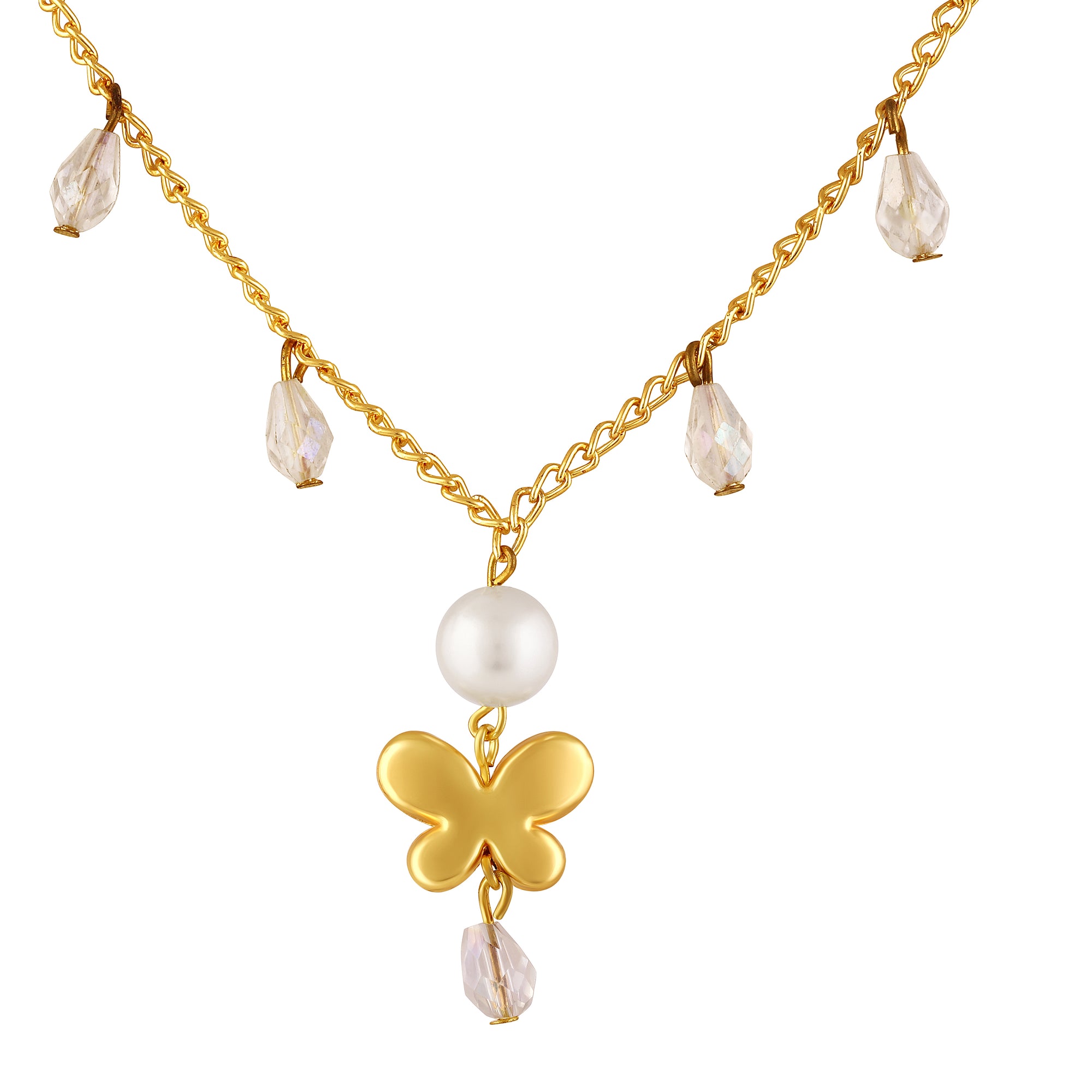 Flying Butterfly-Shaped Necklace Set