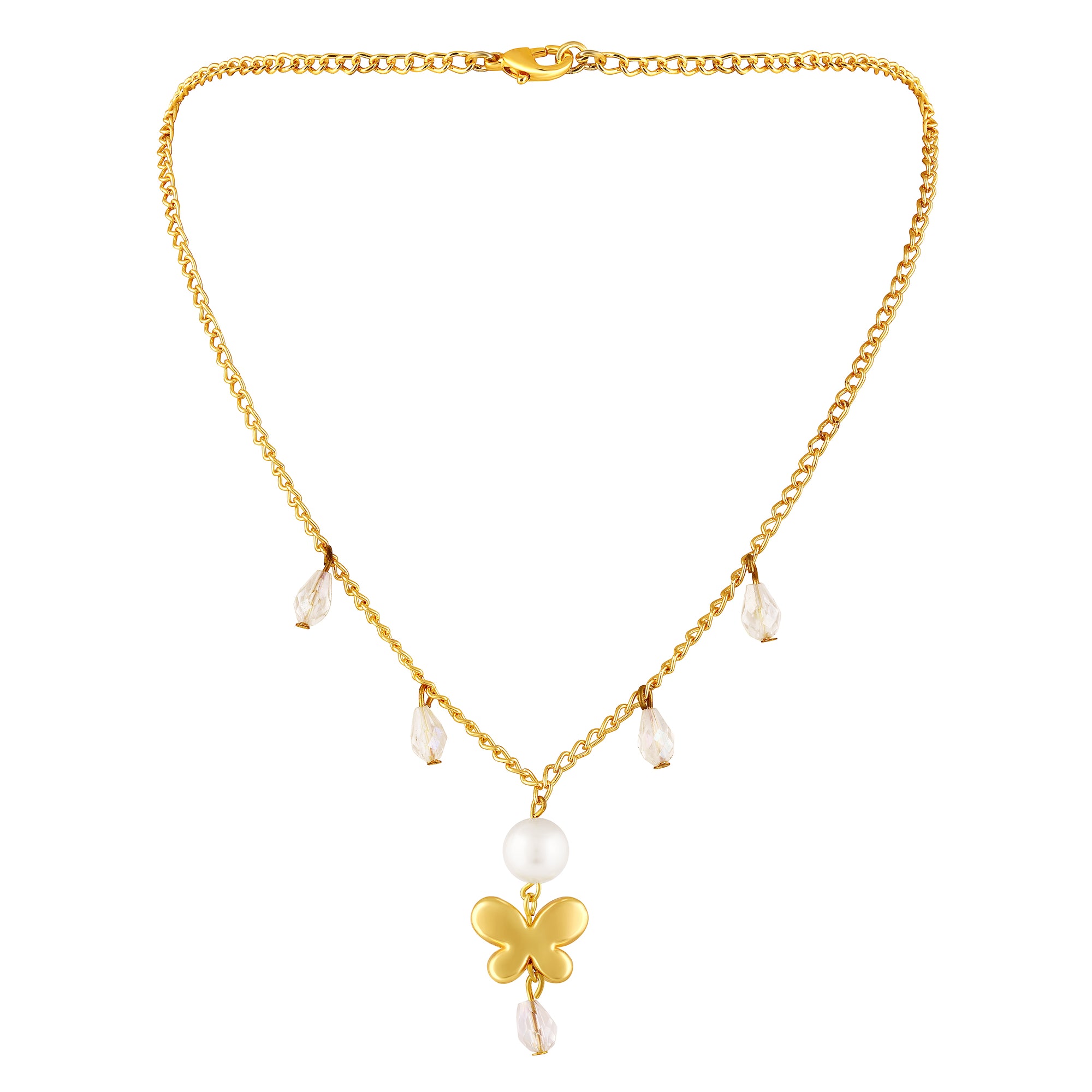 Flying Butterfly-Shaped Necklace Set