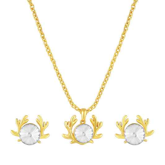 Reindeer-Shaped Necklace Pendant Set