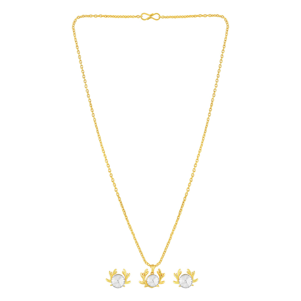 Reindeer-Shaped Necklace Pendant Set
