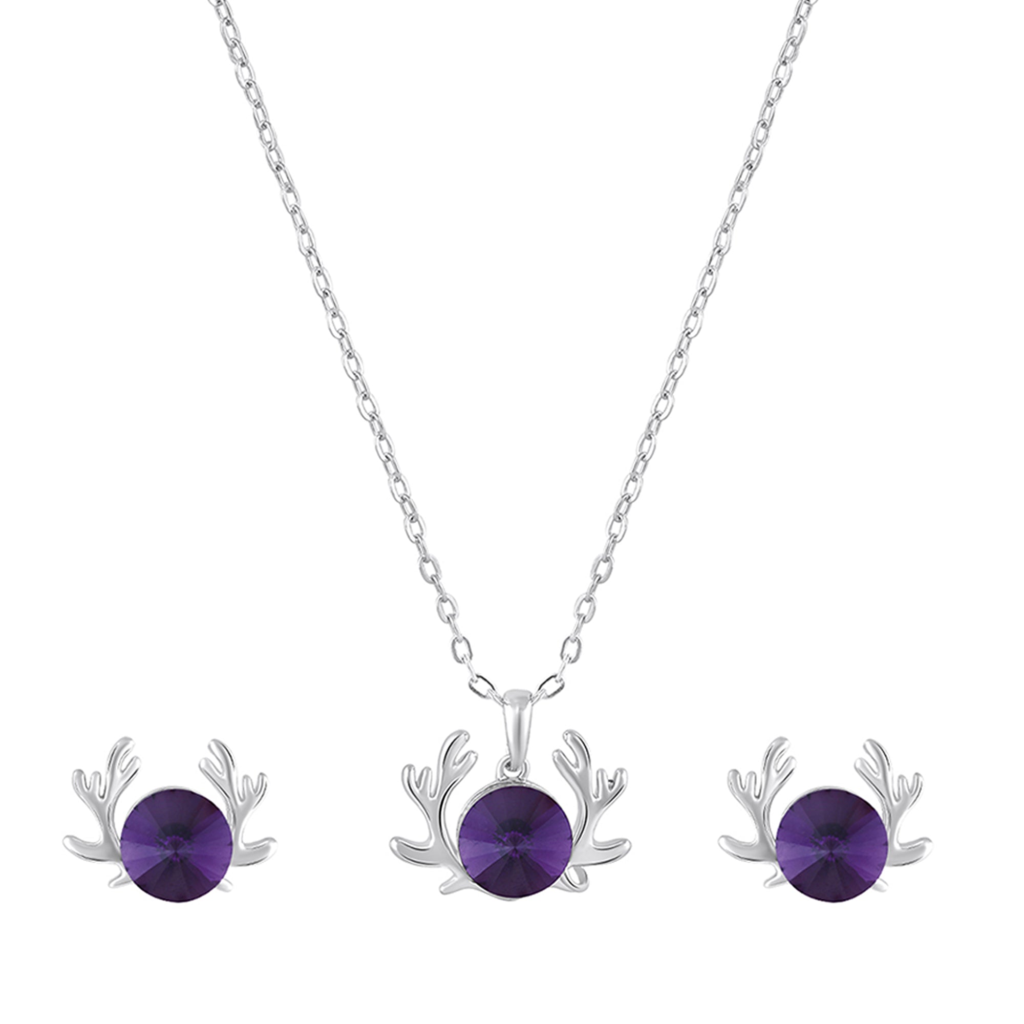 Reindeer-Shaped Necklace Pendant Set