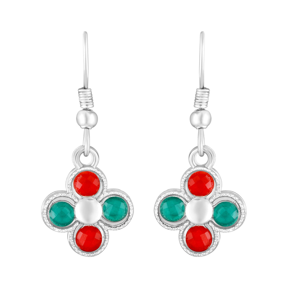 Green Floral Chain Link Jewellery Set