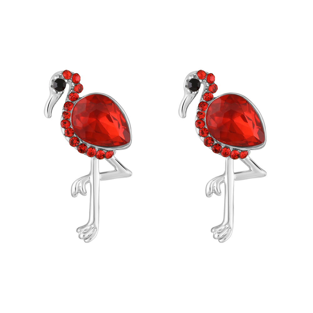 Trendy Swan-Shaped Red Pendant Set