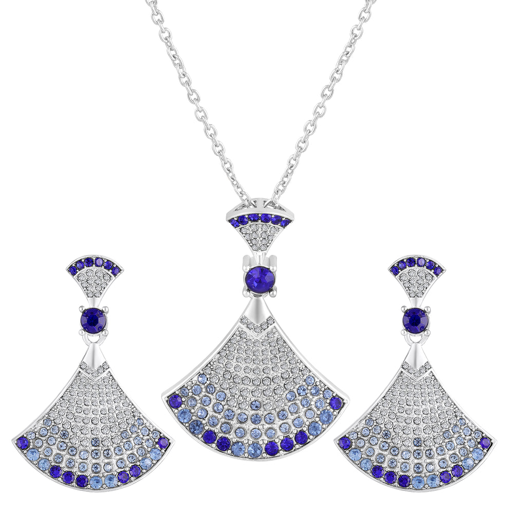 Gradient Big Skirt Pendant Necklace Set