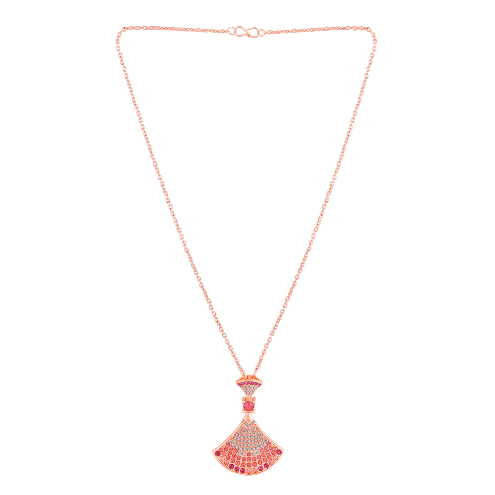 Gradient Big Skirt Pendant Necklace Set
