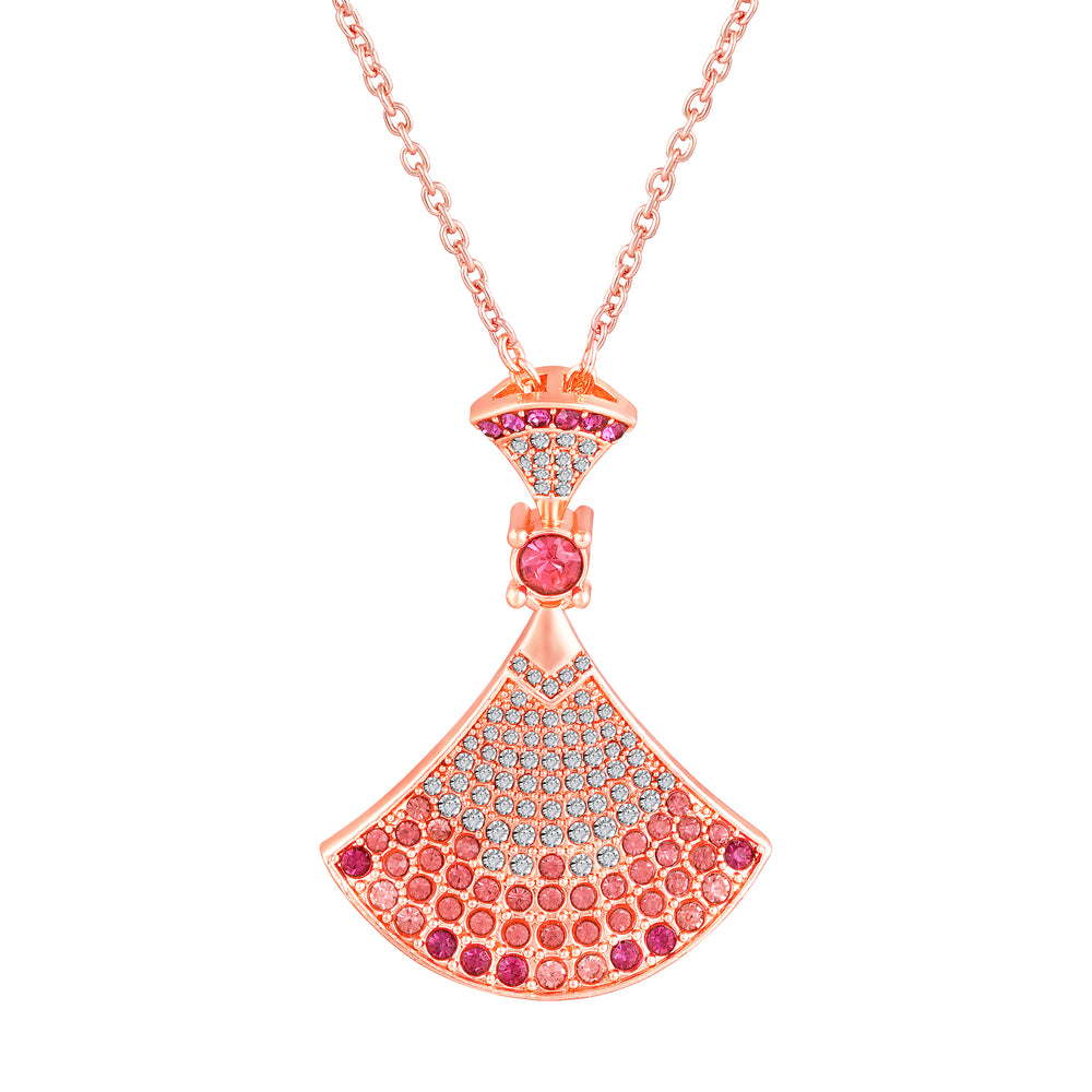 Gradient Big Skirt Pendant Necklace Set