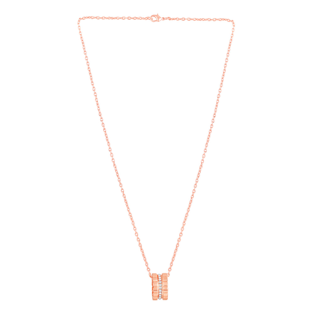 Modern Blue Crystal Band Pendant Set