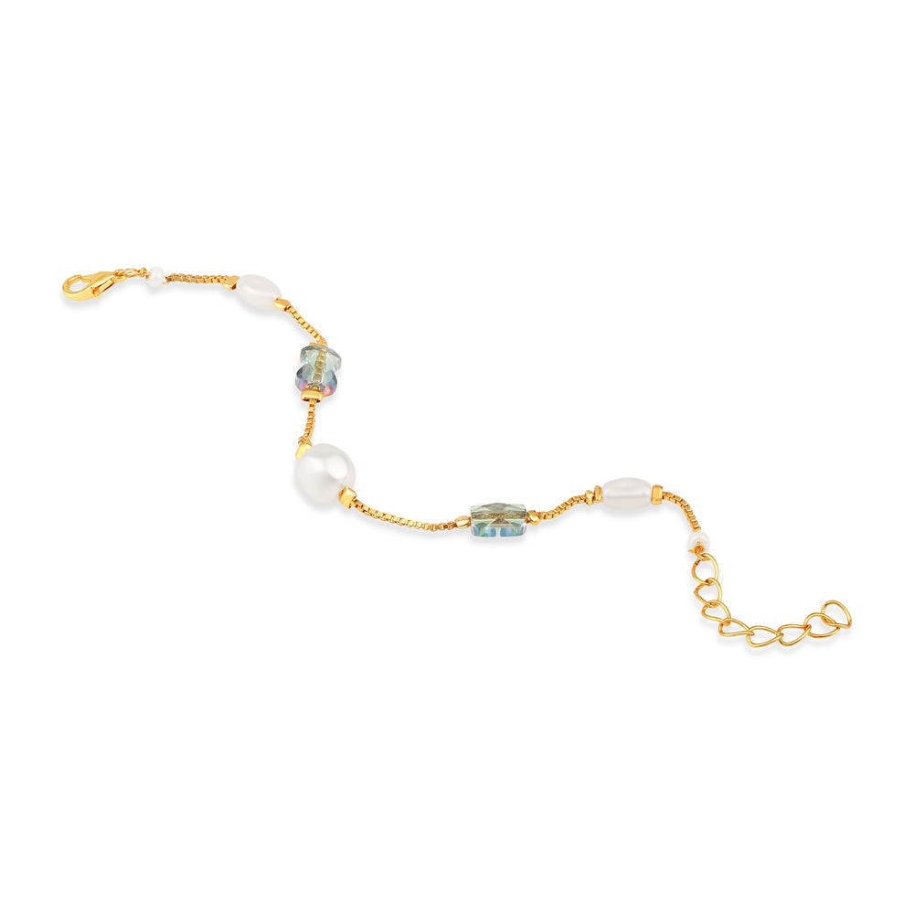 Elegant Artificial Pearl & Crystal Bead Necklace Set