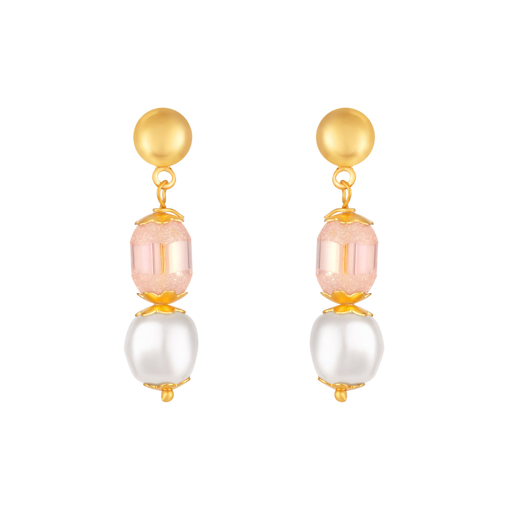 Stylish Multilayer Necklace with Drop Earrings
