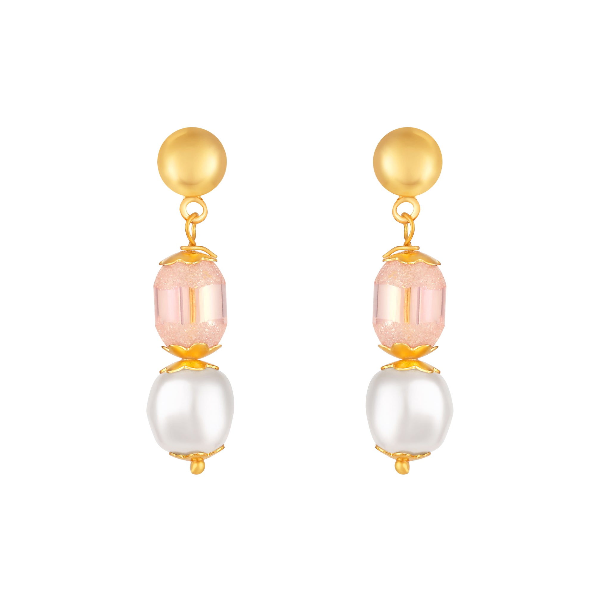 Stylish Multilayer Necklace with Drop Earrings