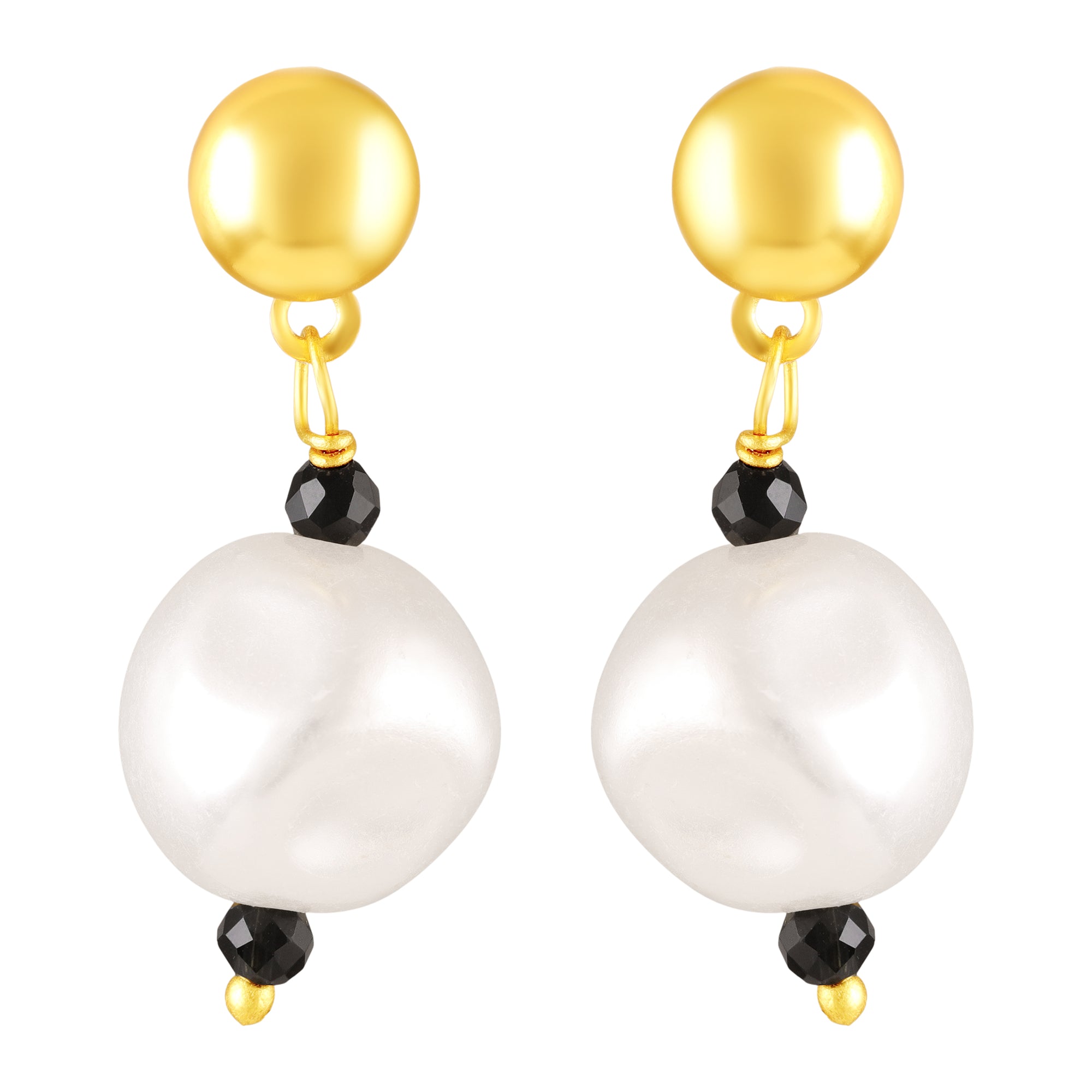 Artificial Pearl Mangalsutra Necklace with Matching Drop Earrings