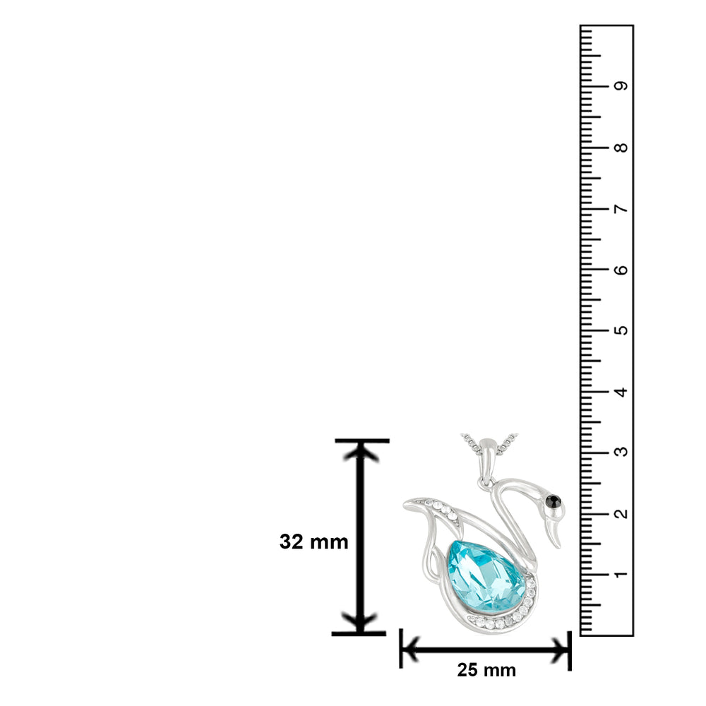 Exquisite Cubic Zirconia Swan Pendant
