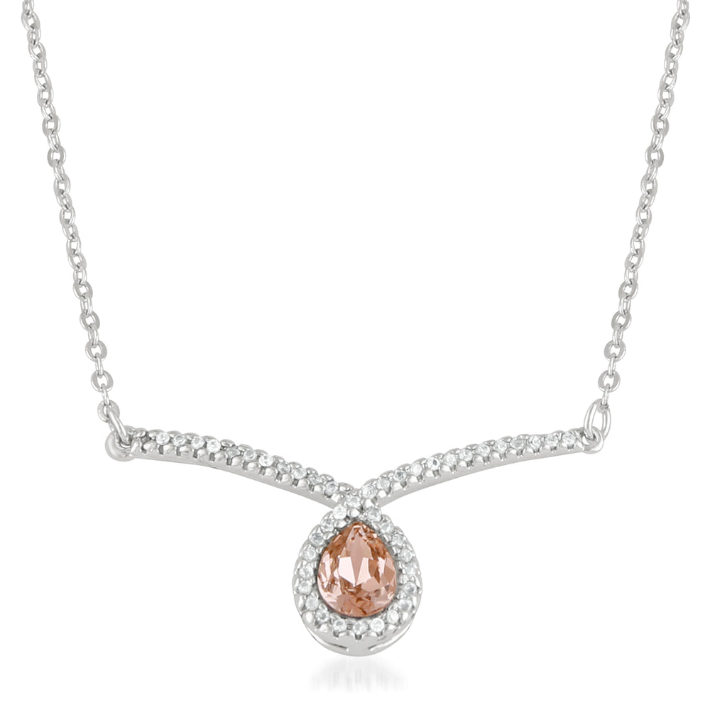 Gorgeous Vintage Rose Cubic Zirconia Necklace