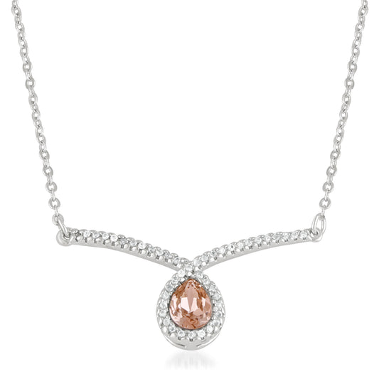Gorgeous Vintage Rose Cubic Zirconia Necklace