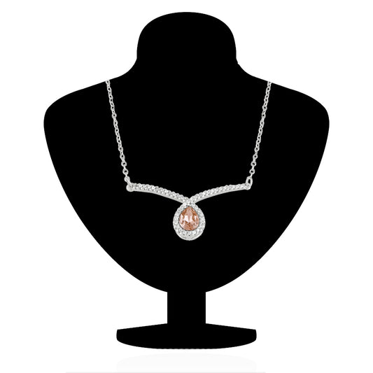 Gorgeous Vintage Rose Cubic Zirconia Necklace