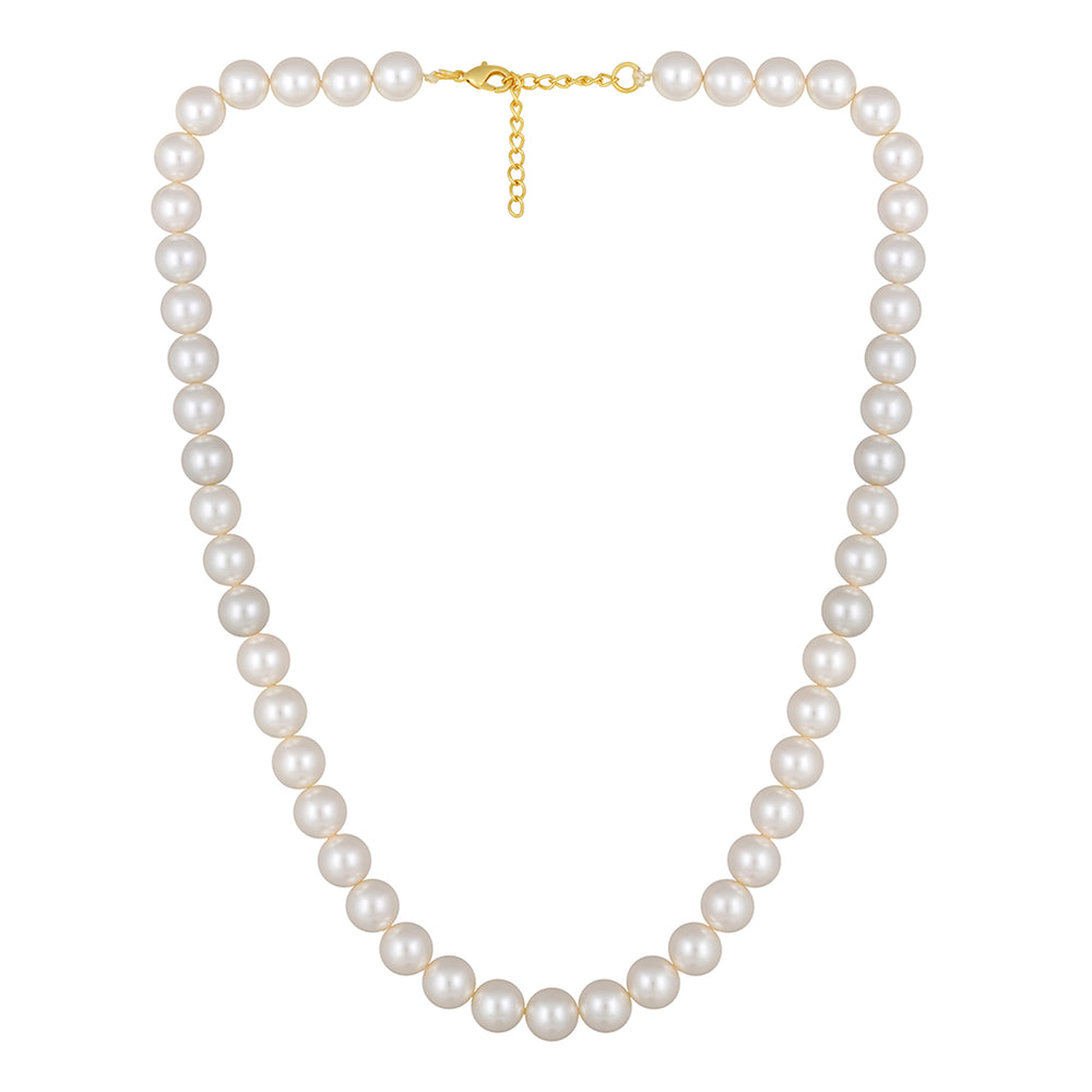 Single Line Aerificial Pearls Necklace