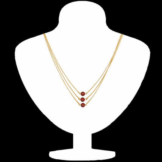 Designer multilayered Aerificial Pearl necklace mala