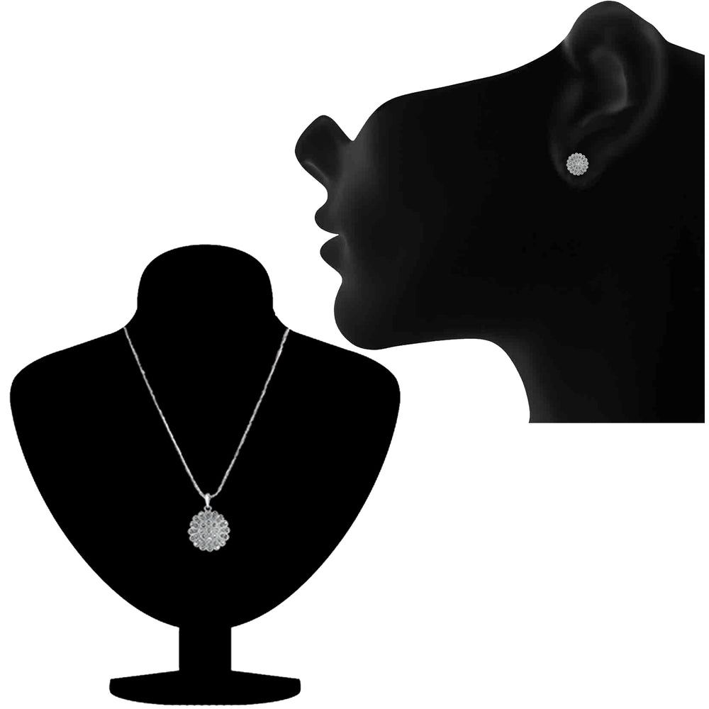 Exclusive Partywear Swarovski Cubic Zirconia Pendant set