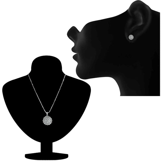 Exclusive Partywear Swarovski Cubic Zirconia Pendant set
