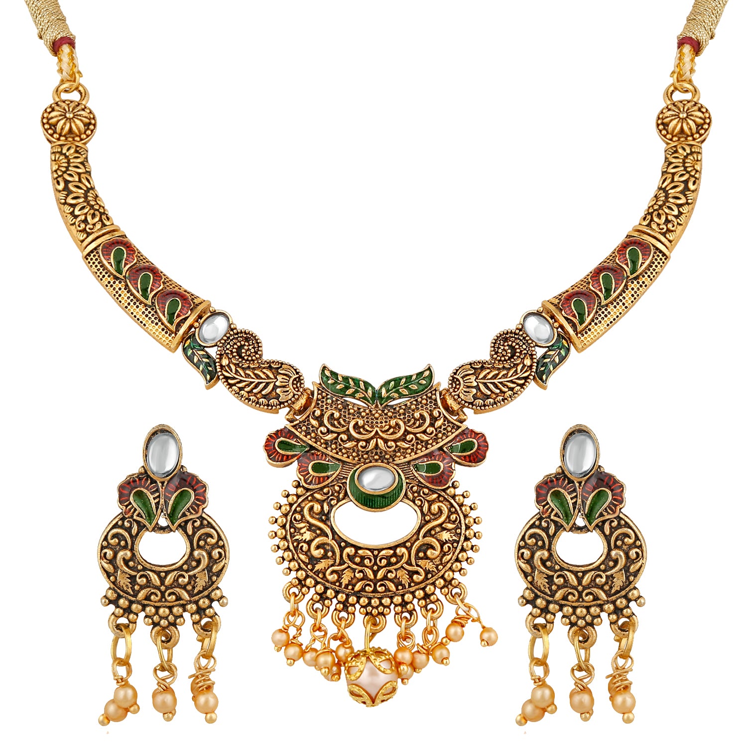 Traditional Ethnic Elegant Designer Kundan Necklace set