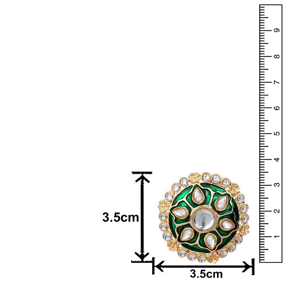 Green Meena Enamel Traditional Ethnic Choker Necklace Set