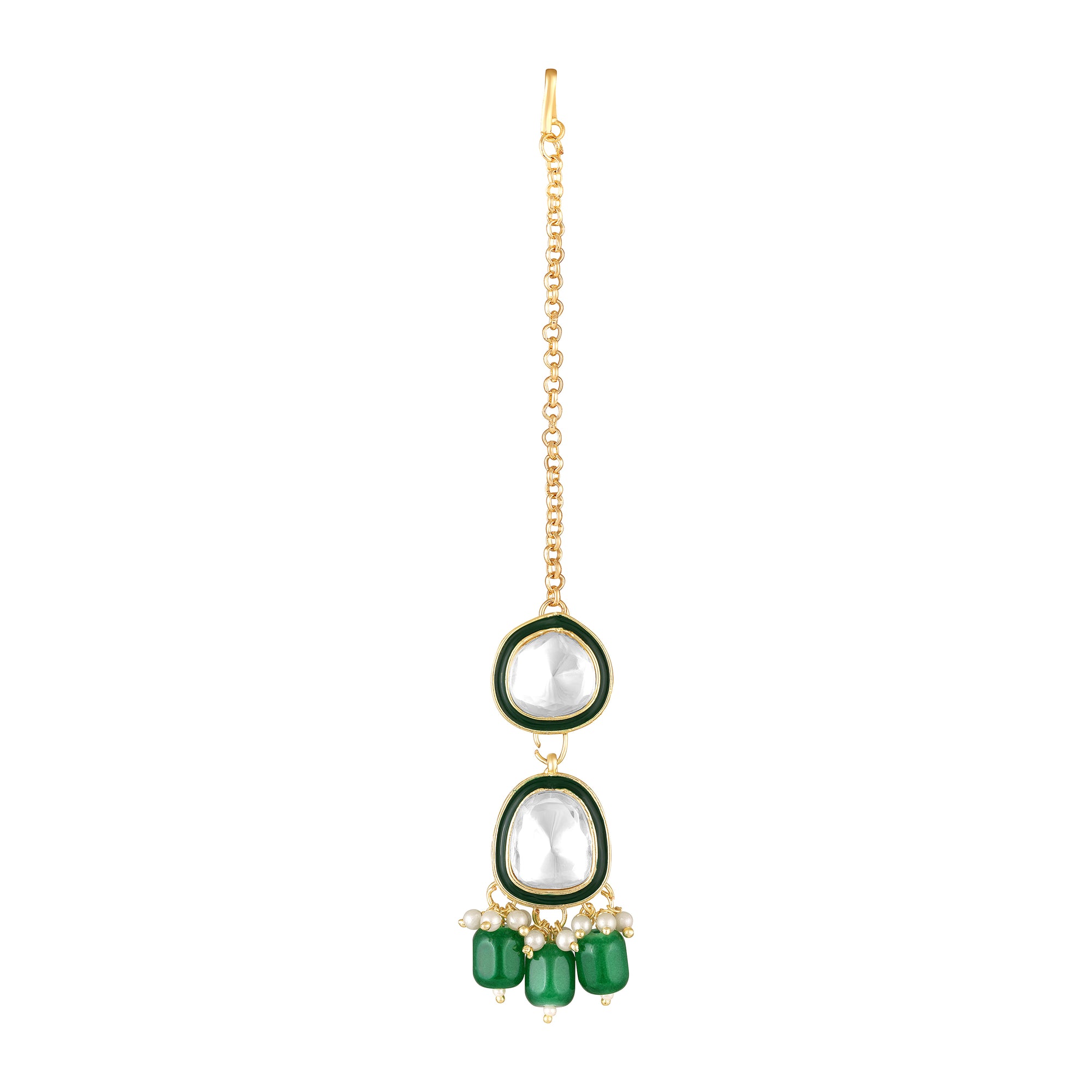 Multi Layerd Kundan Jewellery Set with Meena Enamel