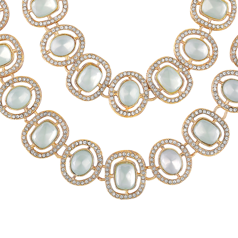 Multi Layerd Kundan Necklace and Earrings Set