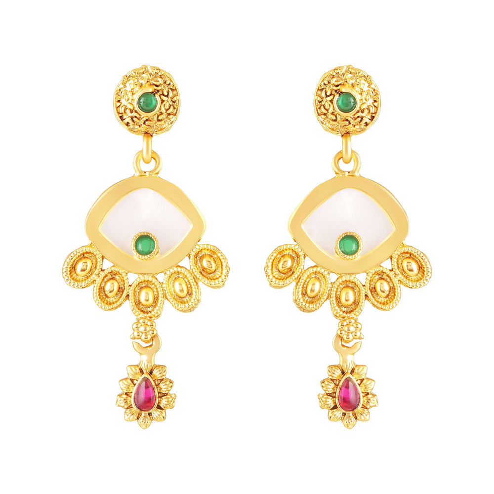 Traditional South Indian Temple Jewelry Necklace Set