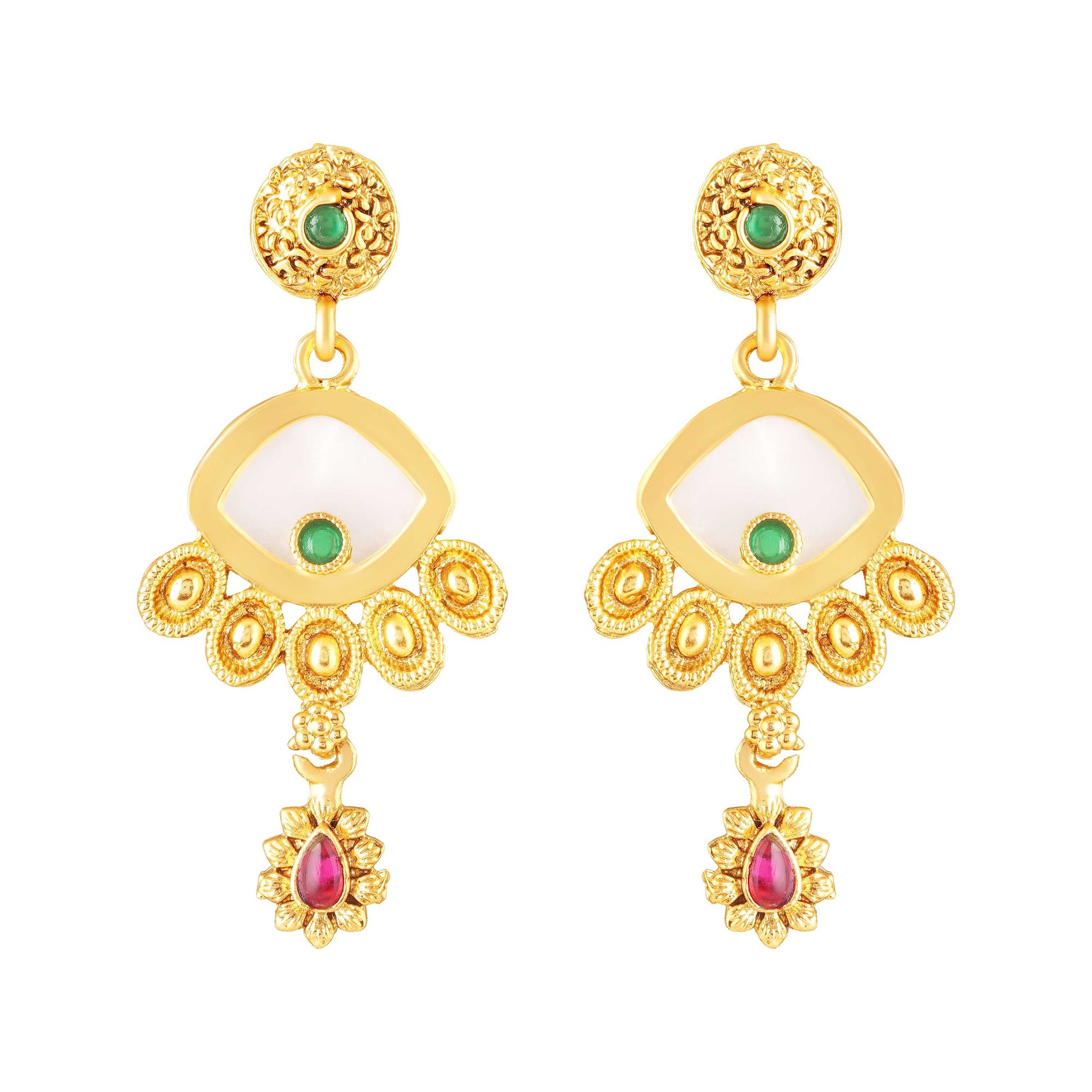 Traditional South Indian Temple Jewelry Necklace Set