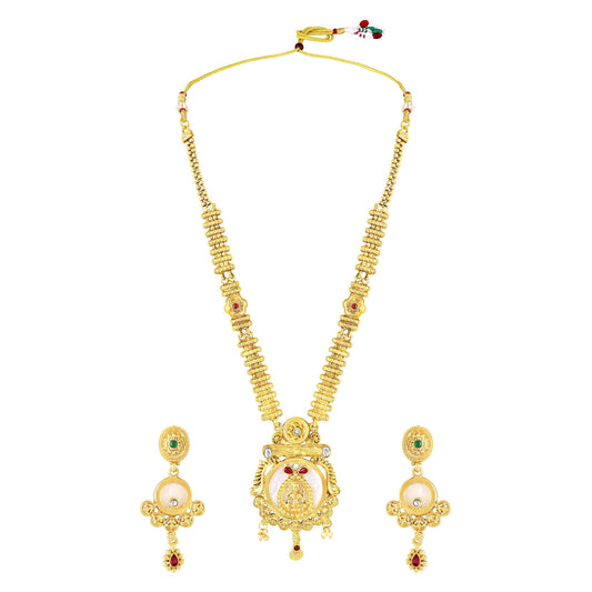 Traditional South Indian Temple Jewelry Necklace Set