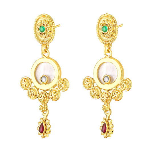 Traditional South Indian Temple Jewelry Necklace Set