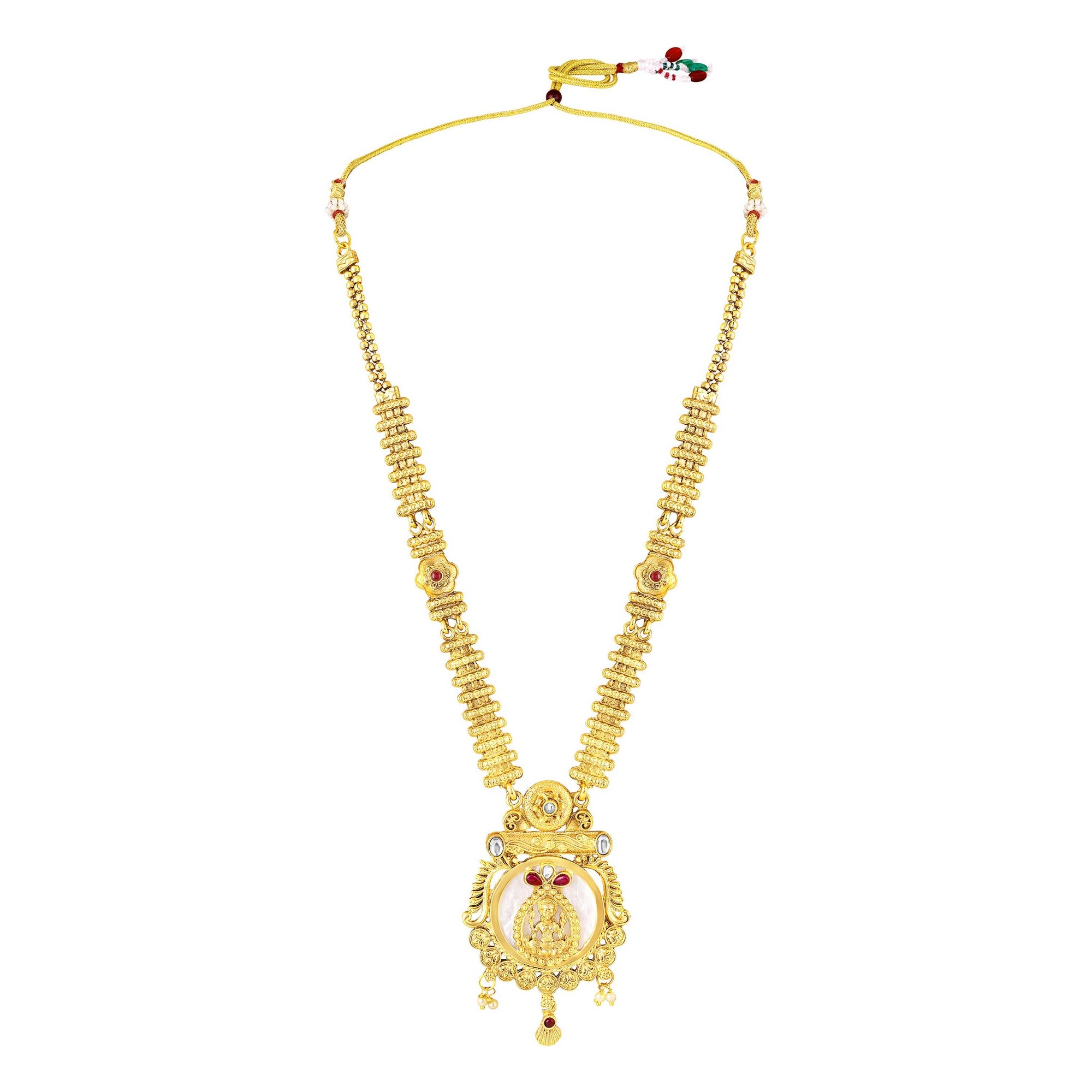 Traditional South Indian Temple Jewelry Necklace Set