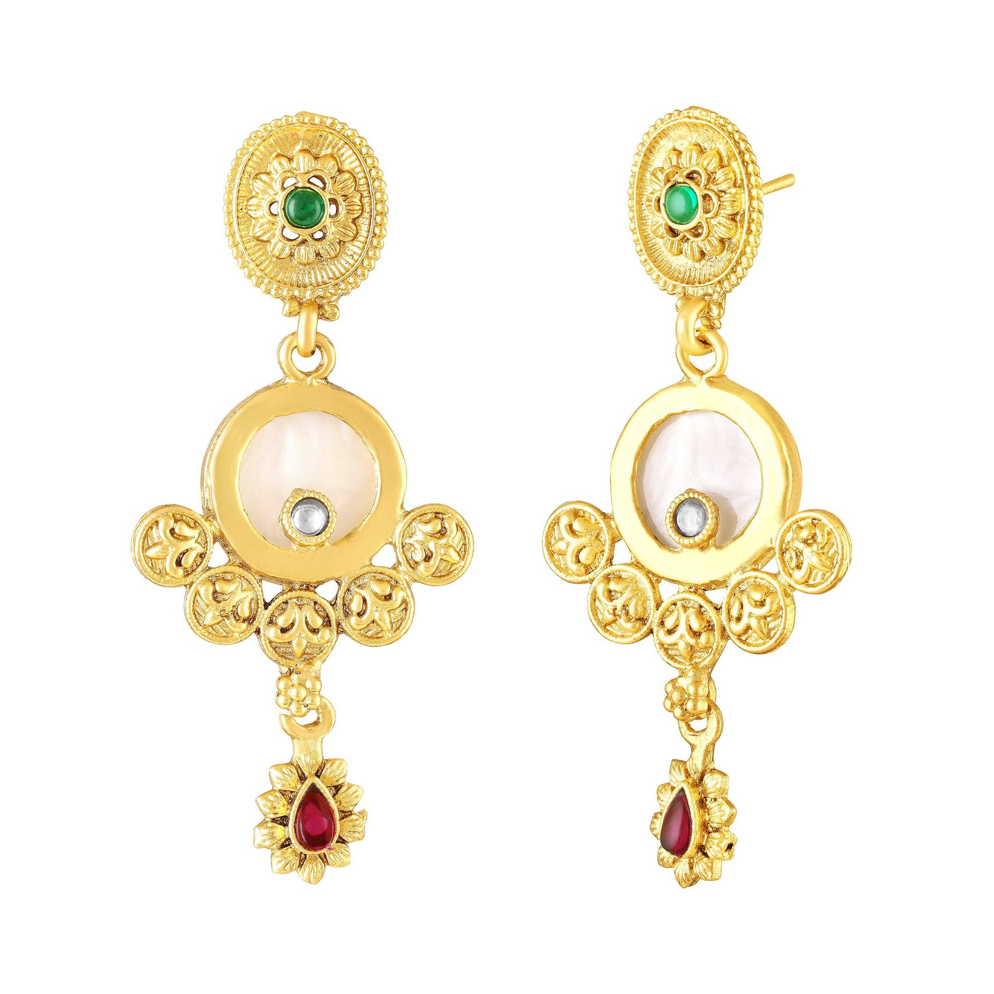 Traditional South Indian Temple Jewelry Necklace Set