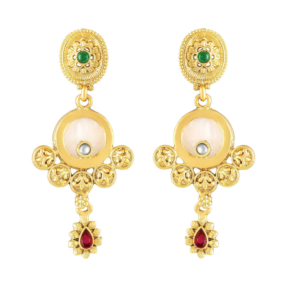 Traditional South Indian Temple Jewelry Necklace Set