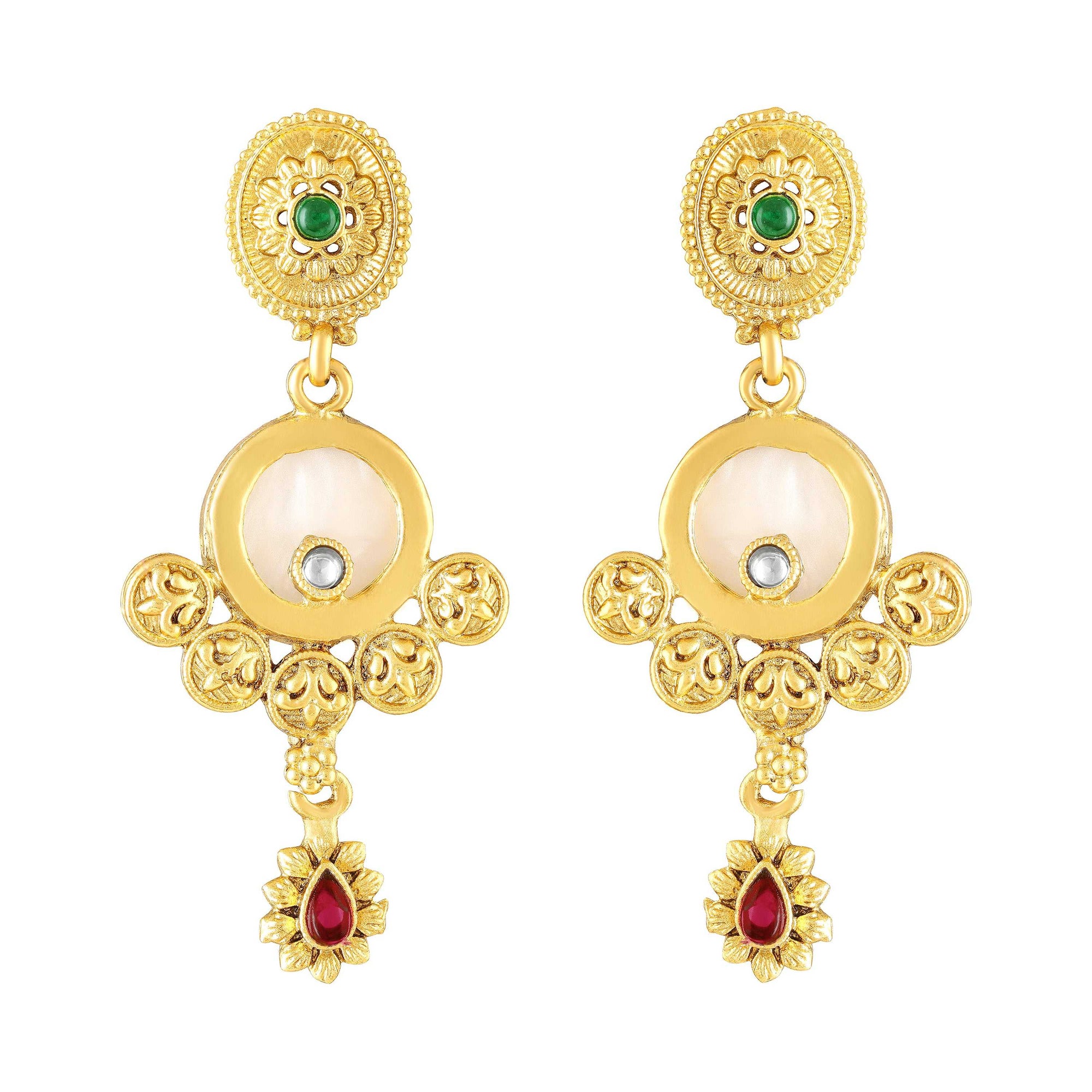 Traditional South Indian Temple Jewelry Necklace Set