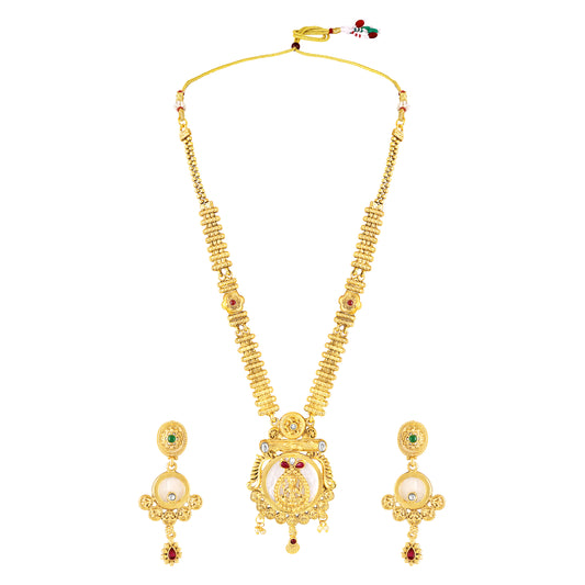 Traditional South Indian Temple Jewelry Necklace Set