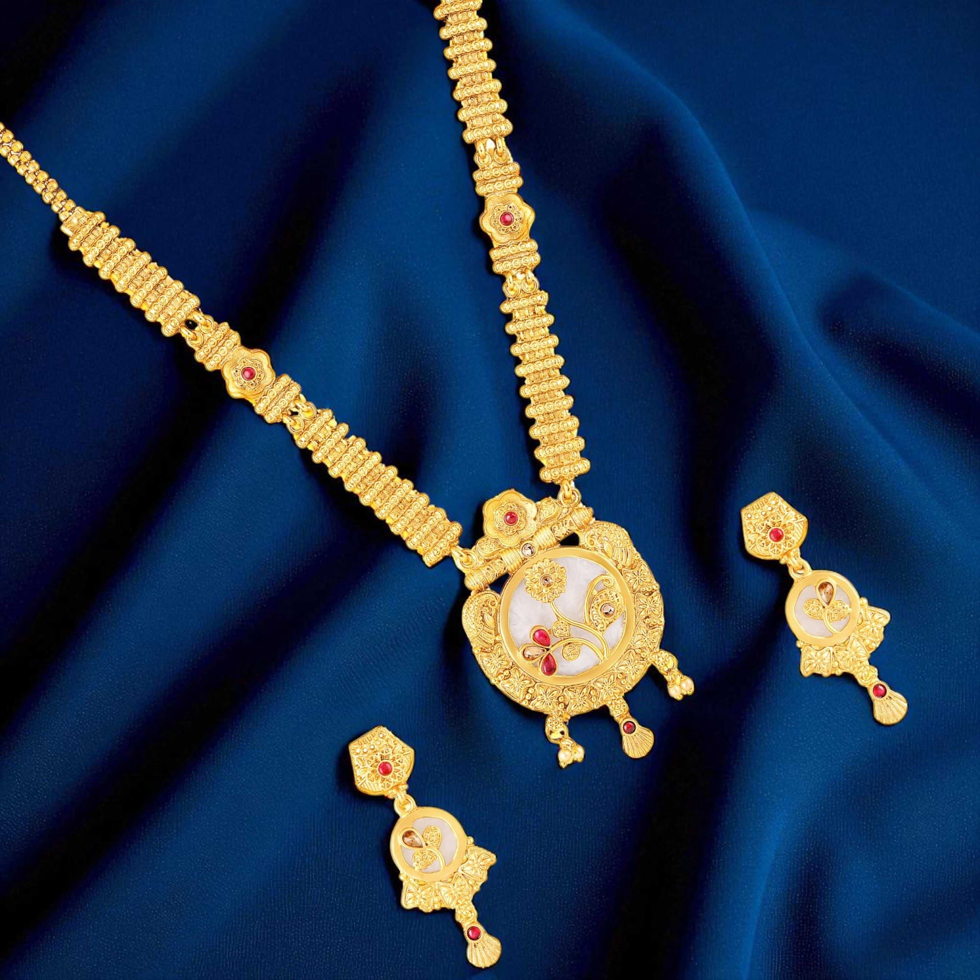 Traditional Temple Kundan Jewellery Set
