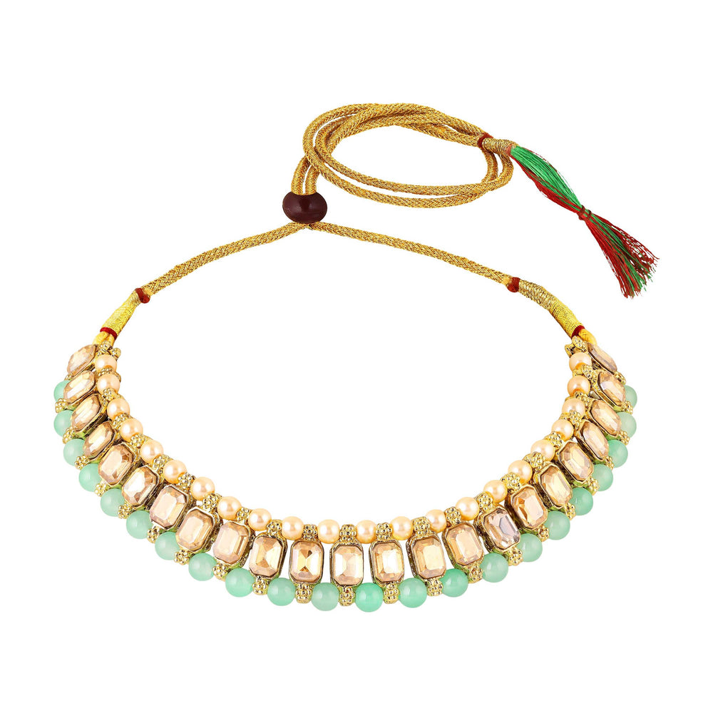 Traditional Kundan choker design necklace set