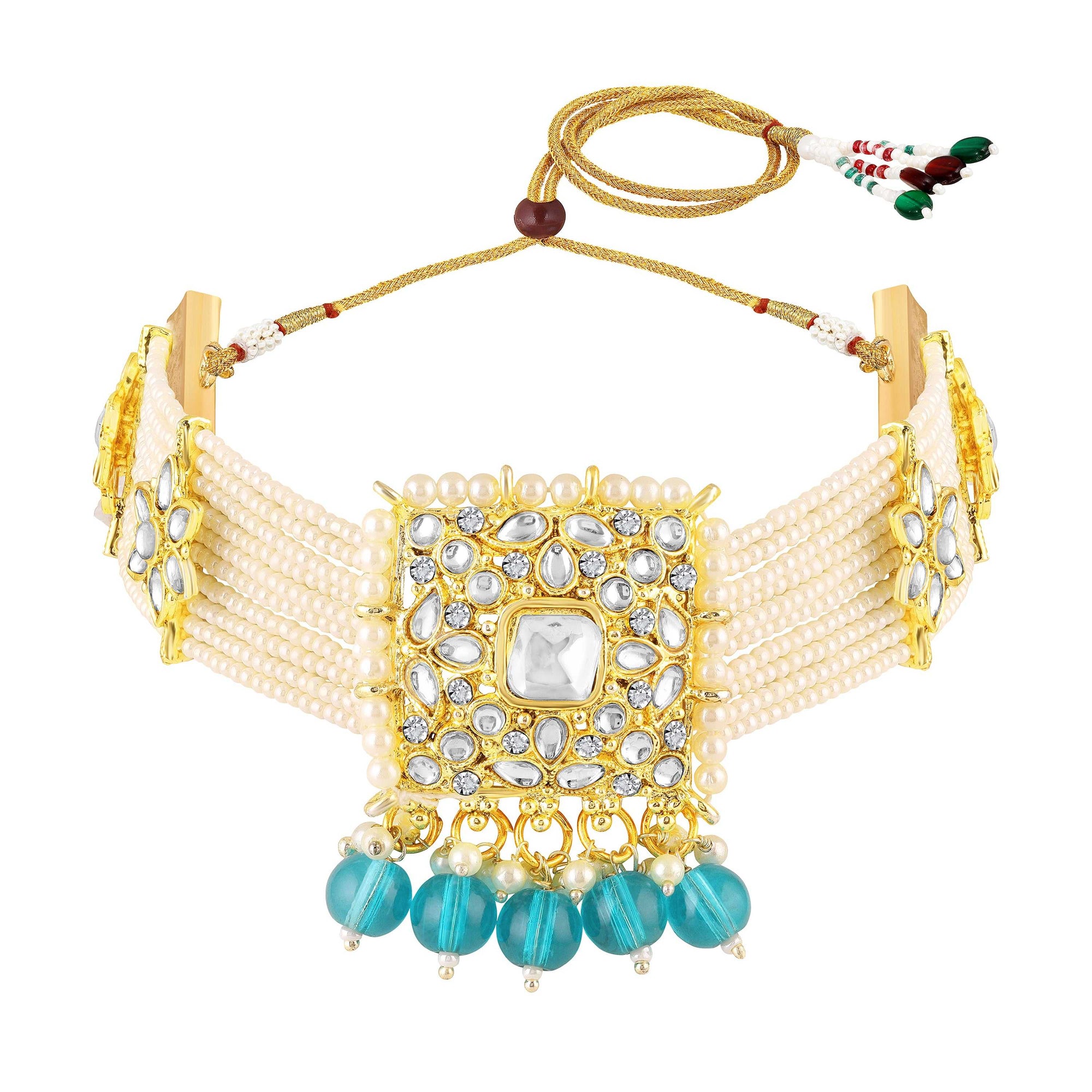 Traditional Kundan Choker Necklace Jewellery Set