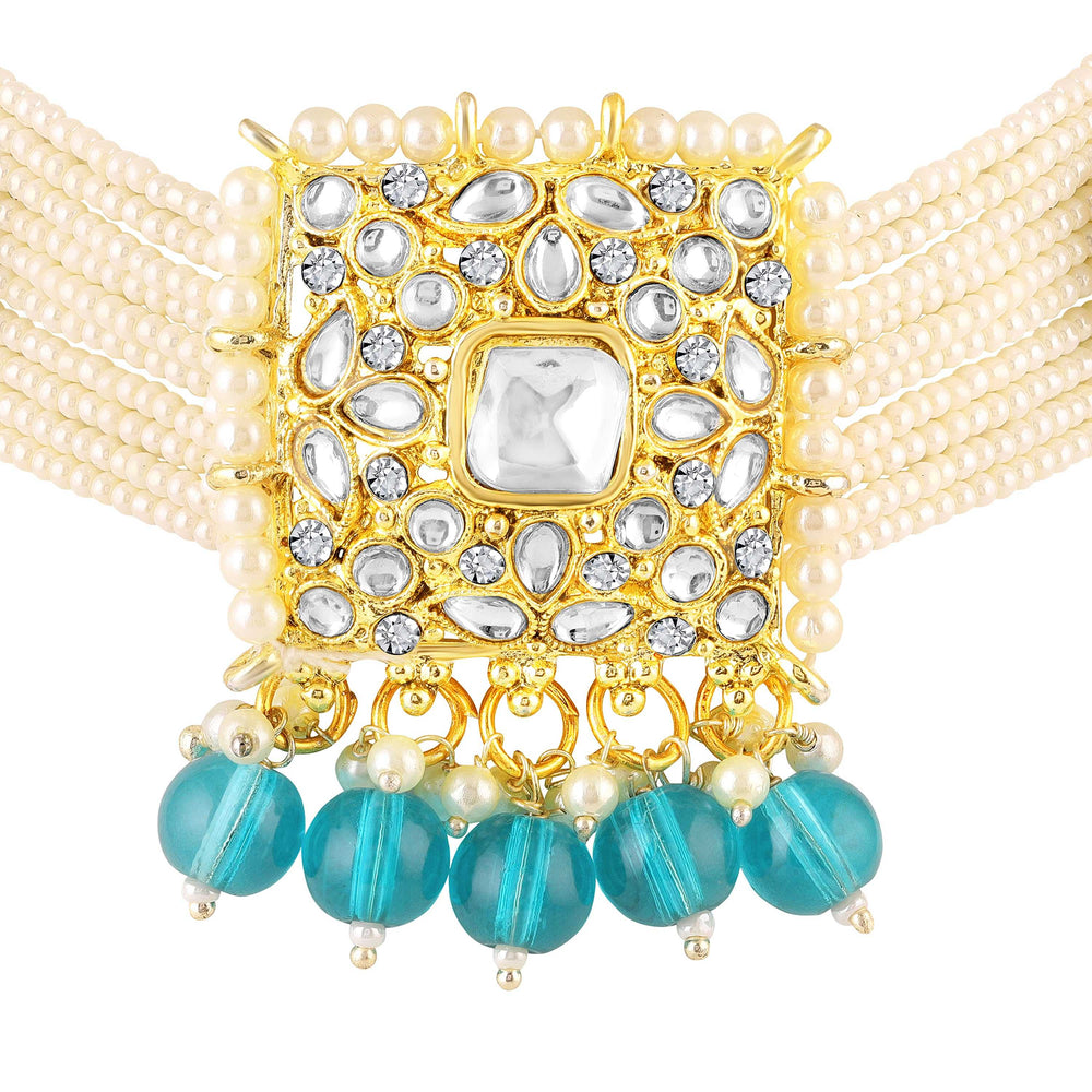 Traditional Kundan Choker Necklace Jewellery Set