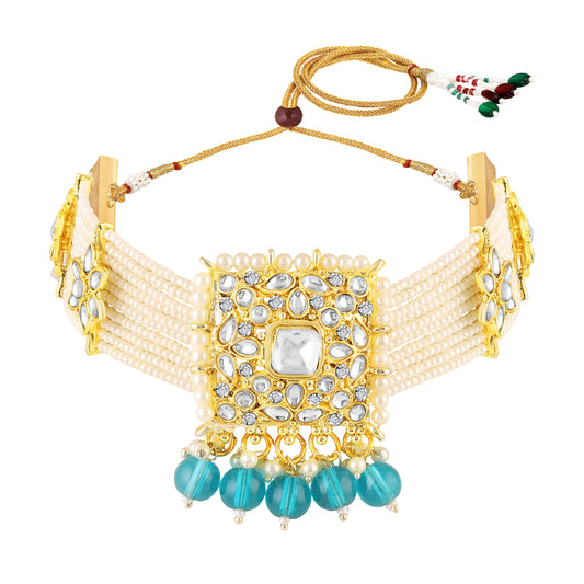 Traditional Kundan Choker Necklace Jewellery Set
