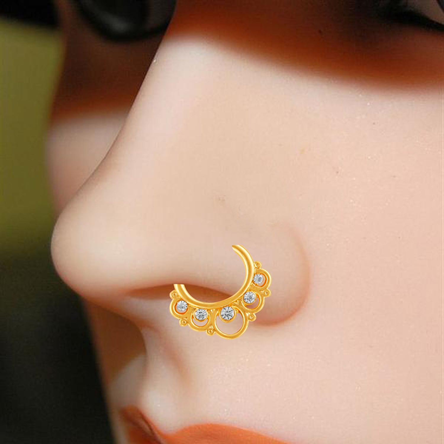 Gleaming Crystals Nose Ring