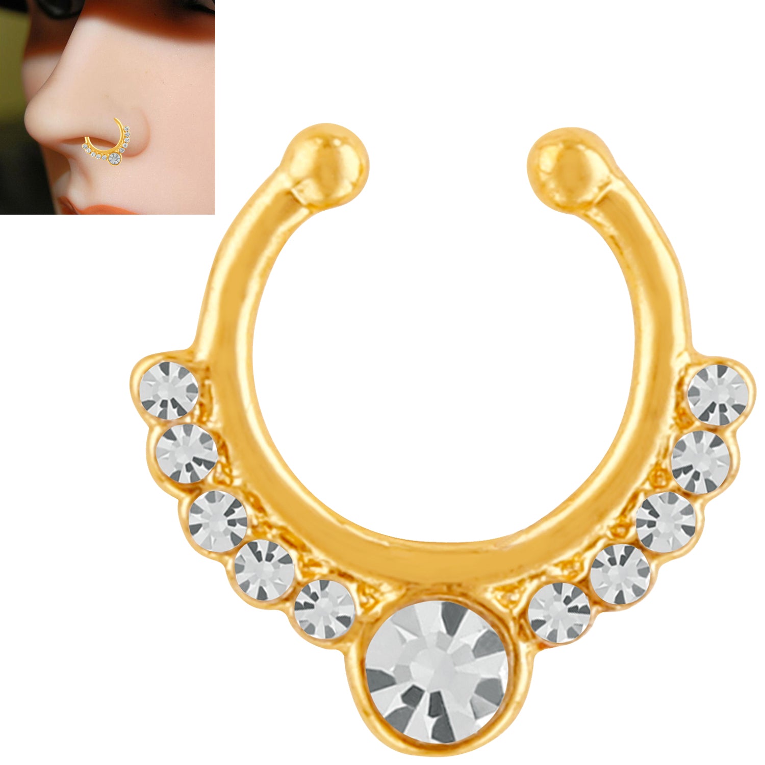 Glorious Crystal Nose Ring