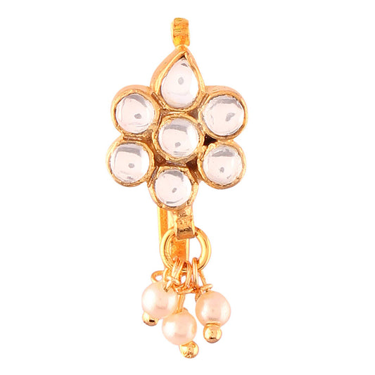 Gleaming Crystals Designer Nose pin